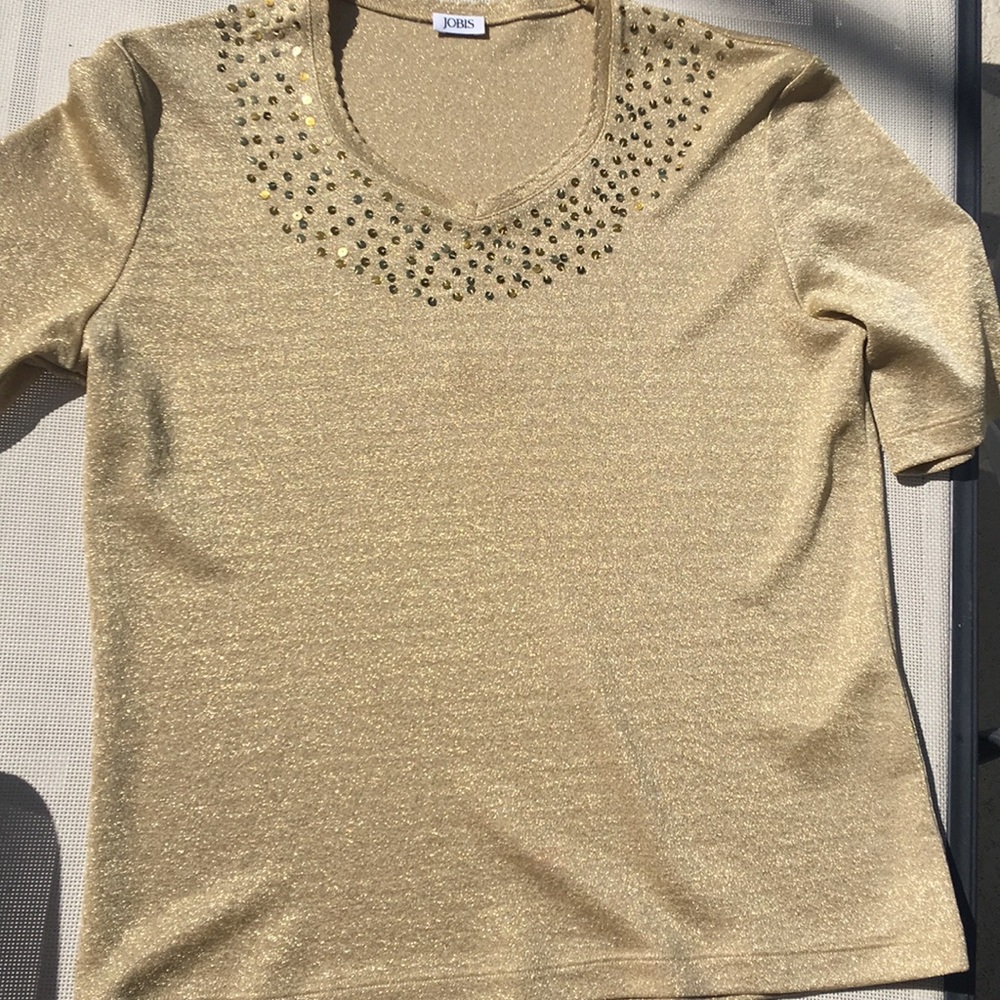 Gold sequined top
